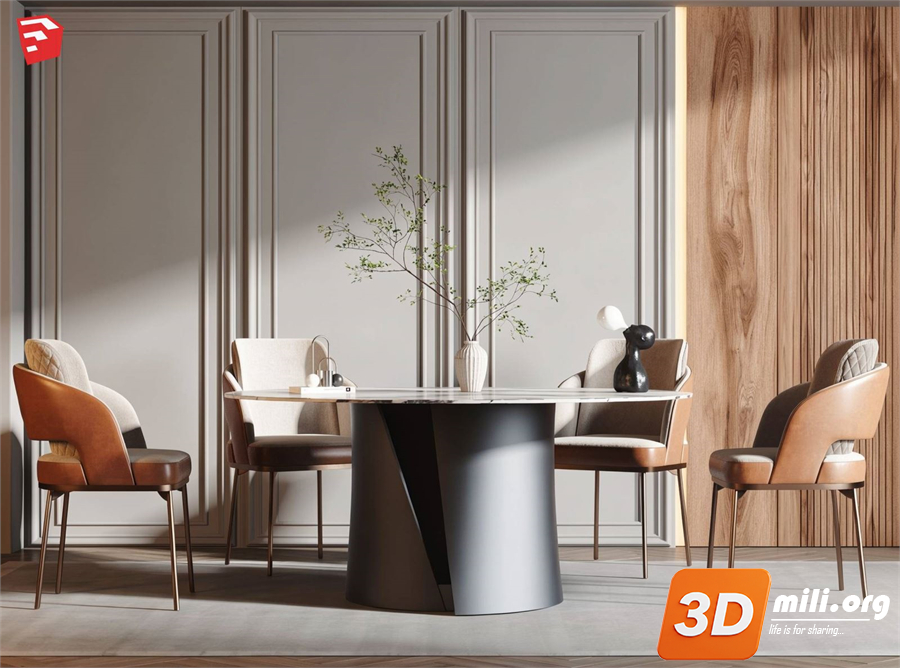 Dining Table Set Skp Files